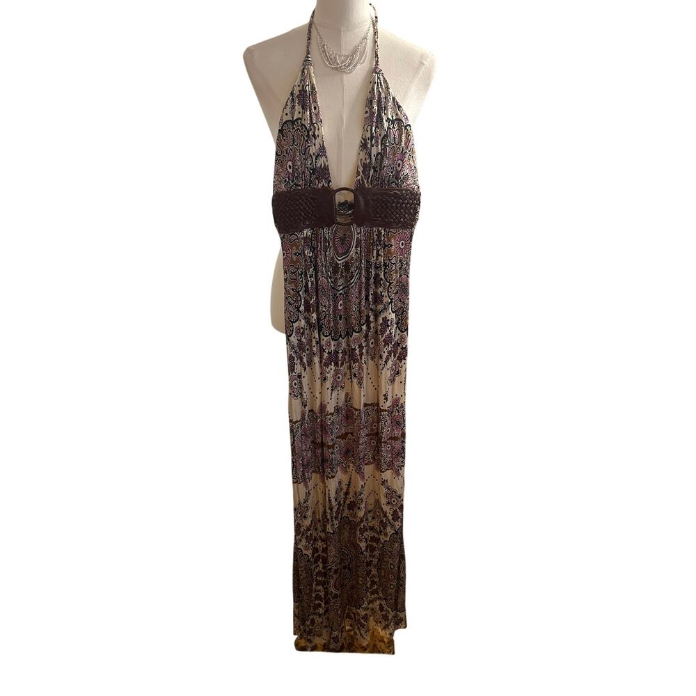 Sky Halter Maxi Dress S